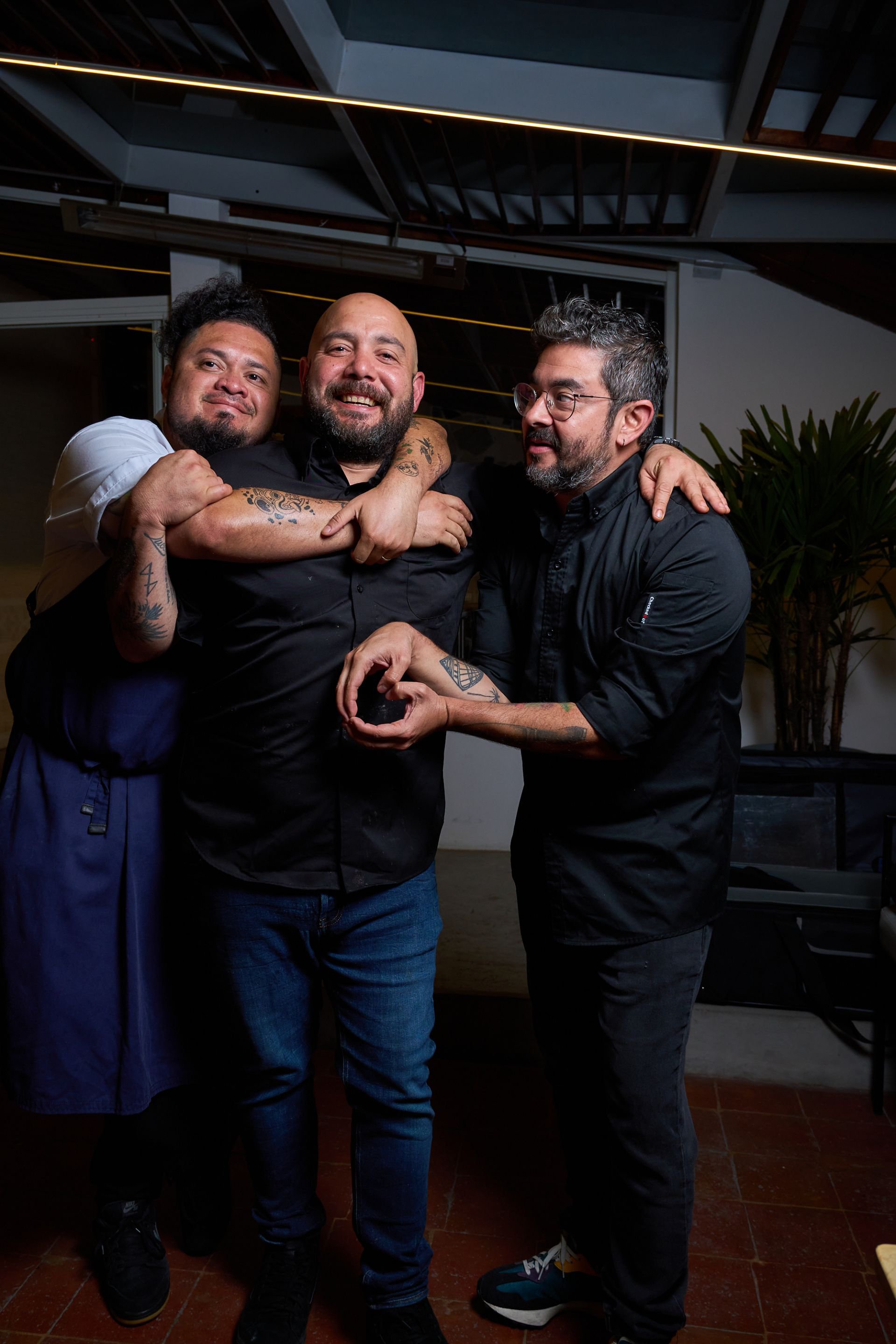 Los chefs Alexander Herrera, Fulvio Miranda y Pablo Bonilla