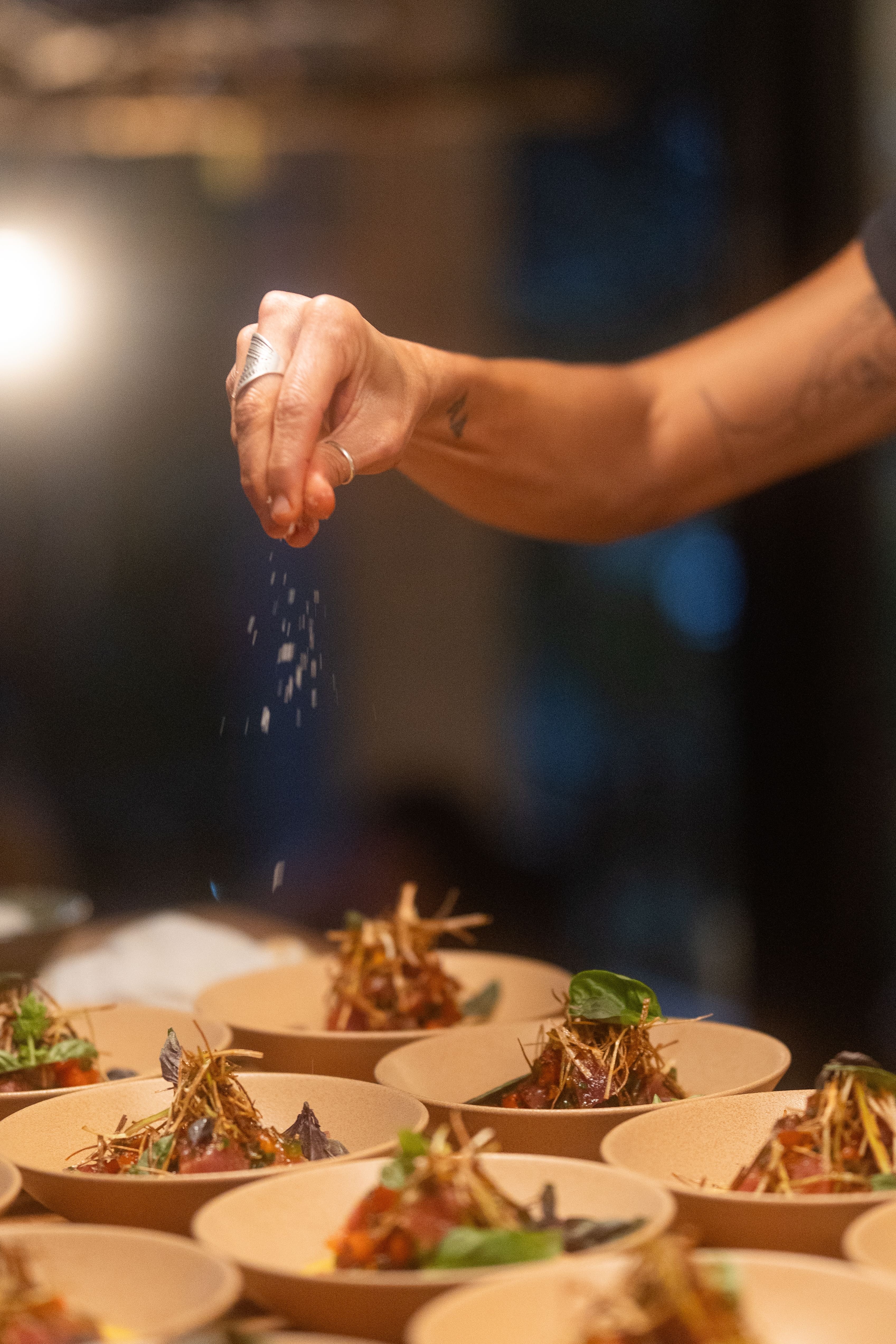 Crudo de Atún con Papaya y Emulsión de Cítricos