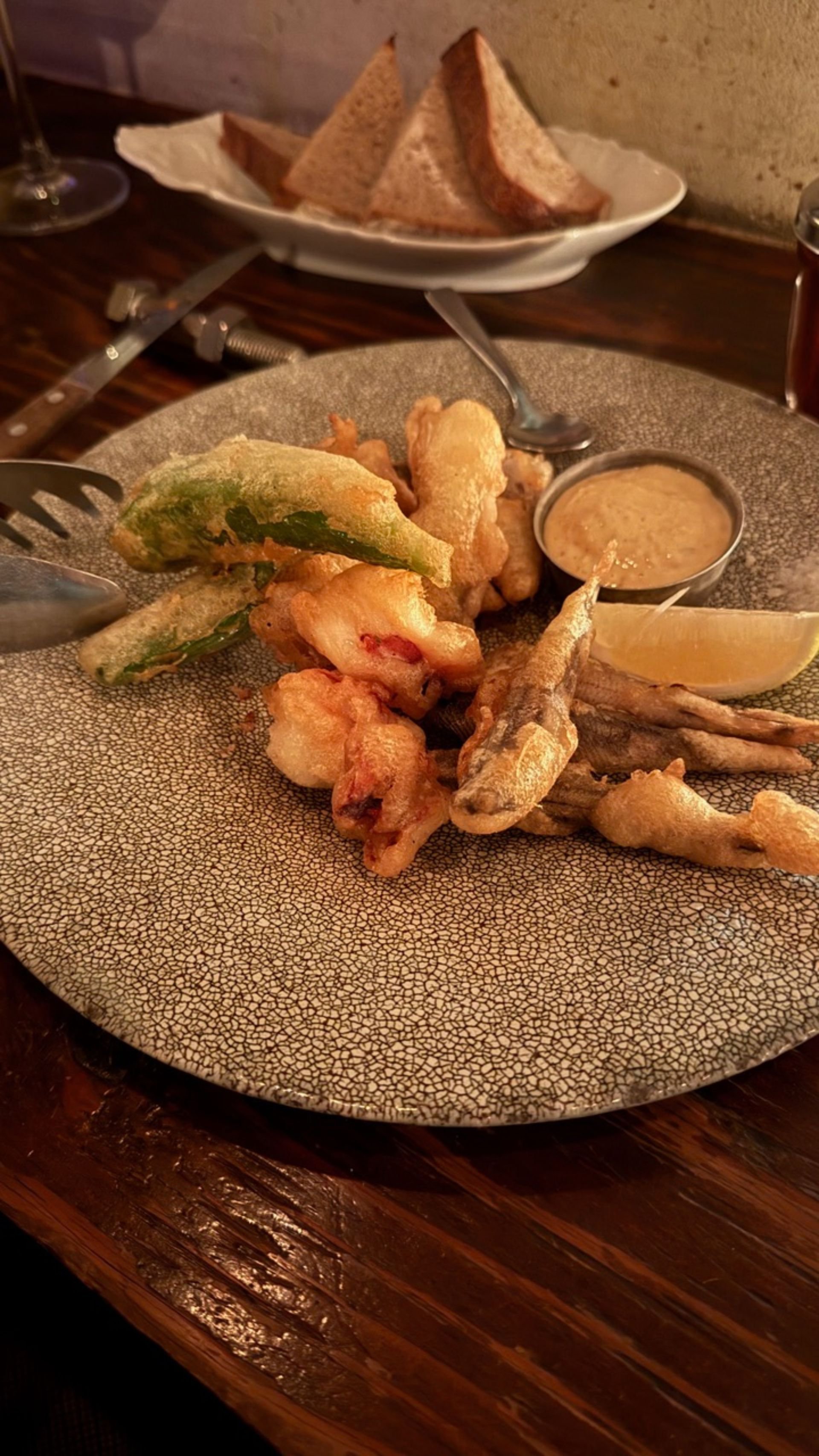 Tempura de mariscos de Pignon